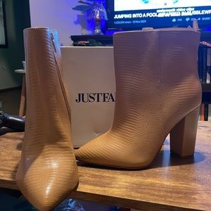 Just Fab Heeled Booties (Wide Calf/Wide Width)